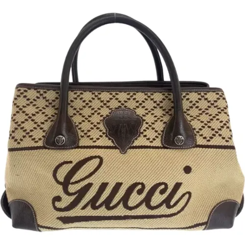 Pre-owned Tote Bags, female, , Size: ONE SIZE Pre-owned Canvas gucci-bags - Gucci Vintage - Modalova