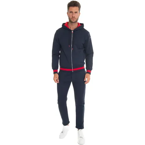 Training Sets, male, , Size: M Contrast Piping Sports Tracksuit - Kiton - Modalova