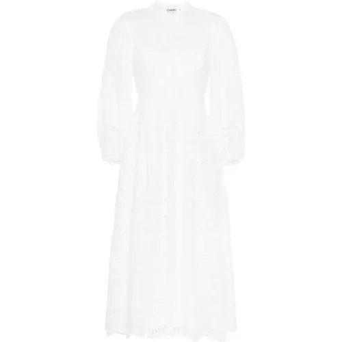 Weiße Baumwollmischung Broderie Anglaise Kleid - Charo Ruiz Ibiza - Modalova