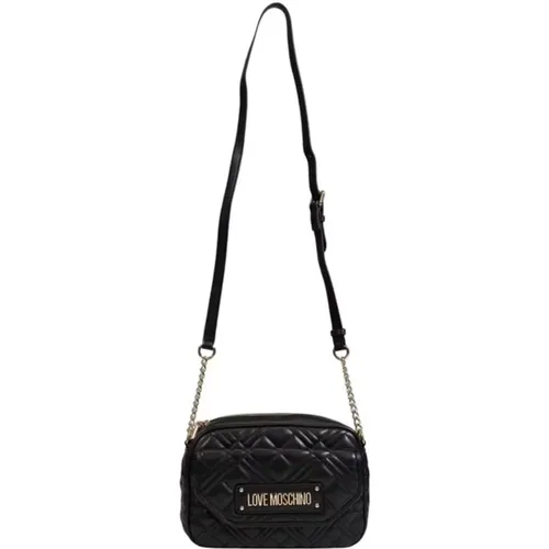 Cross Body Bags, female, , Size: ONE SIZE Sleek Polyethylene Women's Handbag - Love Moschino - Modalova