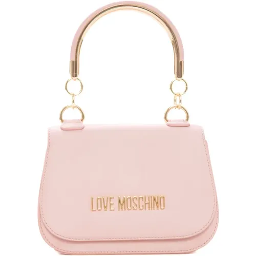 Stylish Small Bag with Top Handle and Adjustable Strap , female, Sizes: ONE SIZE - Love Moschino - Modalova