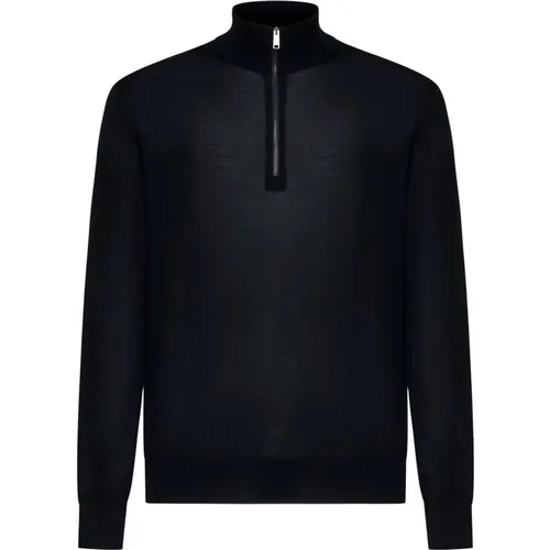 Wool Zip-Up Mock Sweater , male, Sizes: XL, L, 2XL, 3XL - Ermenegildo Zegna - Modalova