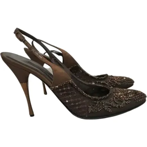 Pre-owned Canvas heels , female, Sizes: 4 1/2 UK - Sergio Rossi Pre-owned - Modalova