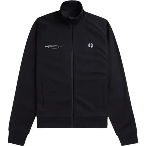 Zip-throughs, male, , Size: S Casual Hoodie Sweatshirt - Fred Perry - Modalova