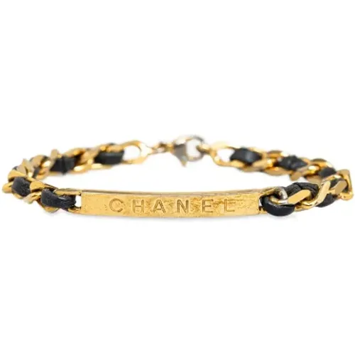 Pre-owned Jewellery, female, , Size: ONE SIZE Pre-owned Leather bracelets - Chanel Vintage - Modalova