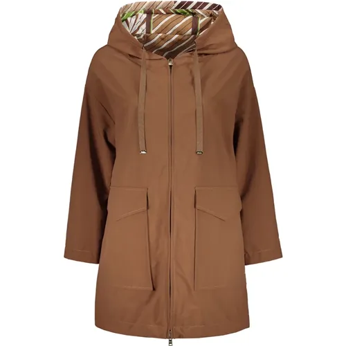 Parkas, female, , Size: S Reversible Hooded Jacket with Drawstring Hem - Herno - Modalova