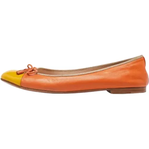 Pre-owned Leather flats , female, Sizes: 5 1/2 UK - Prada Vintage - Modalova