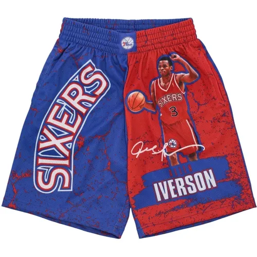 Sportswear, male, , Size: M NBA Burst Mesh Basketball Shorts - Mitchell & Ness - Modalova