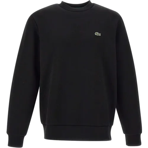 Sweatshirts, male, , Size: L Brushed Cotton Crew Neck Sweatshirt - Lacoste - Modalova