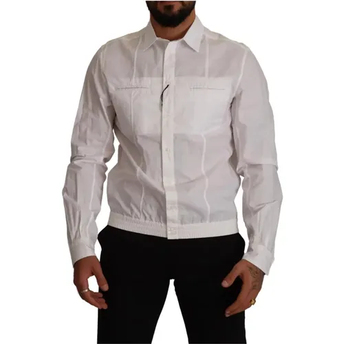 Cotton Button Down Collared Shirt , male, Sizes: XL - Dolce & Gabbana - Modalova