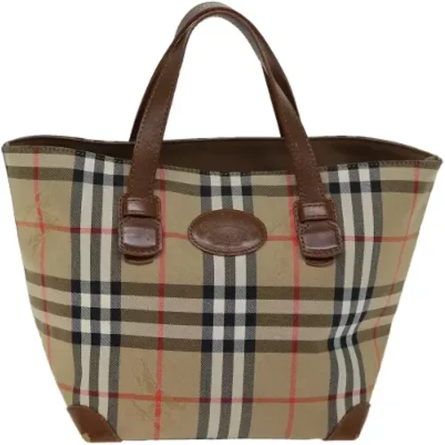 Pre-owned Tote Bags, female, , Size: ONE SIZE Pre-owned Canvas handbags - Burberry Vintage - Modalova