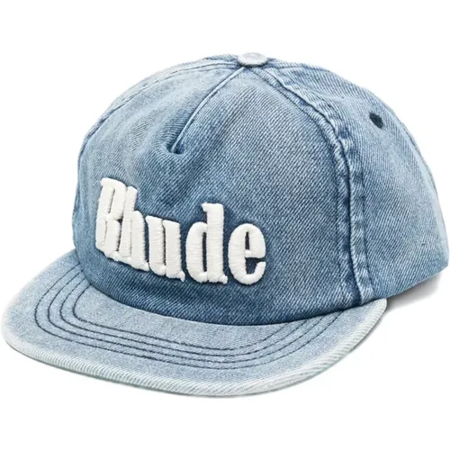 Caps, male, , Size: ONE SIZE Stylish Cap in Black - Rhude - Modalova