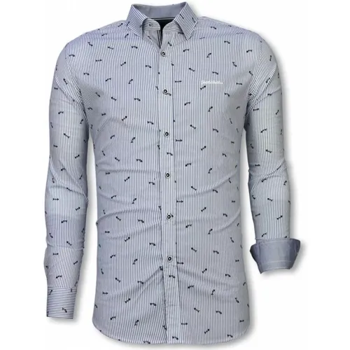 Günstige Slimfit-Hemden - Gestreiftes Hemd für Anzug - 2054W , Herren, Größe: L - Gentile Bellini - Modalova