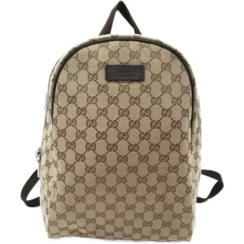 Pre-owned Backpacks, female, , Size: ONE SIZE Pre-owned Canvas gucci-bags - Gucci Vintage - Modalova