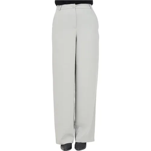 Elegante Schlammfarbene Palazzo-Fit Hose , Damen, Größe: M - Armani Exchange - Modalova