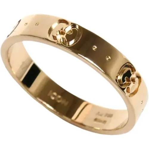 Pre-owned Jewellery, female, , Size: ONE SIZE Pre-owned Rose Gold rings - Gucci Vintage - Modalova