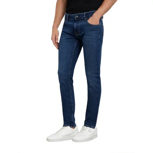 Schmale Dunkle Denim Miami Jeans , Herren, Größe: W33 - Guess - Modalova