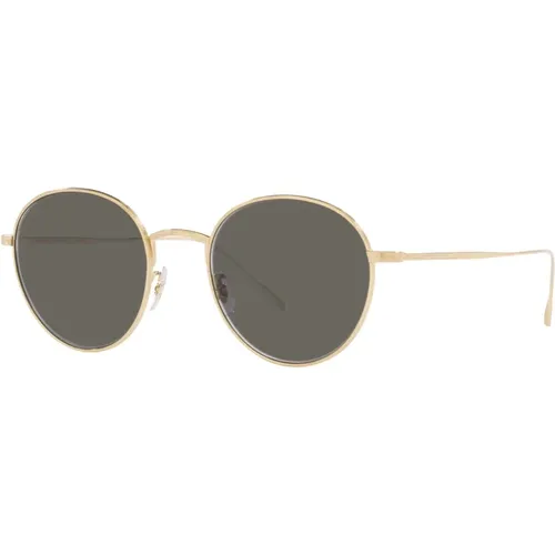 Sunglasses, unisex, , Size: 50 MM Altair OV 1306St Sunglasses in Brushed Gold/Carbon Grey - Oliver Peoples - Modalova