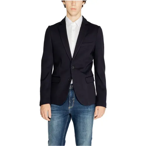 Blazers, male, , Size: XL Plain Blazer Button Fastening Men - Antony Morato - Modalova