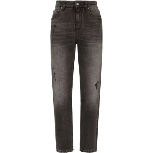 Denim Jeans with Zipper and Button Closure , female, Sizes: 2XS, XS - Dolce & Gabbana - Modalova