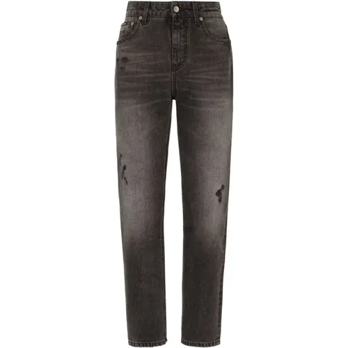 Denim Jeans with Zipper and Button Closure , female, Sizes: 2XS, XS, S - Dolce & Gabbana - Modalova