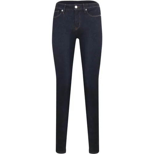 Dunkelblaue Slim Fit Denim Jeans , Damen, Größe: W29 - Love Moschino - Modalova
