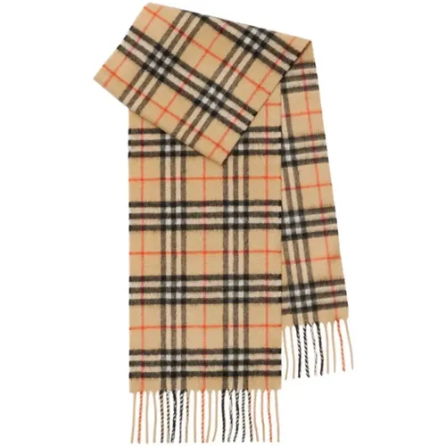 Winter Scarves, unisex, , Size: ONE SIZE Vintage Check Cashmere Scarf - Burberry - Modalova