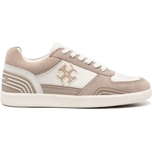 Sneakers with Leather and Suede Warstwa zewnętrzna , female, Sizes: 3 UK, 4 UK, 7 UK, 5 UK, 6 UK - TORY BURCH - Modalova