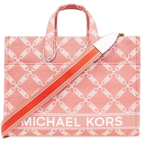 Canvas Monogram Jacquard Tote Bag , female, Sizes: ONE SIZE - Michael Kors - Modalova