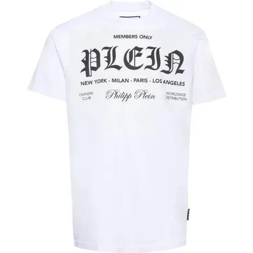 Logo-print Cotton T-shirt , male, Sizes: M, 2XL, L, XL - Philipp Plein - Modalova