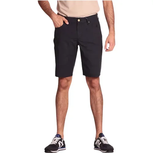 Dunkelblaue Slim Fit Bermuda Shorts , Herren, Größe: W31 - Jeckerson - Modalova