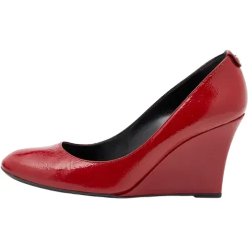 Pre-owned Pumps, female, , Size: 10 US Timeless Patent Leather Wedge Heels - Gucci Vintage - Modalova