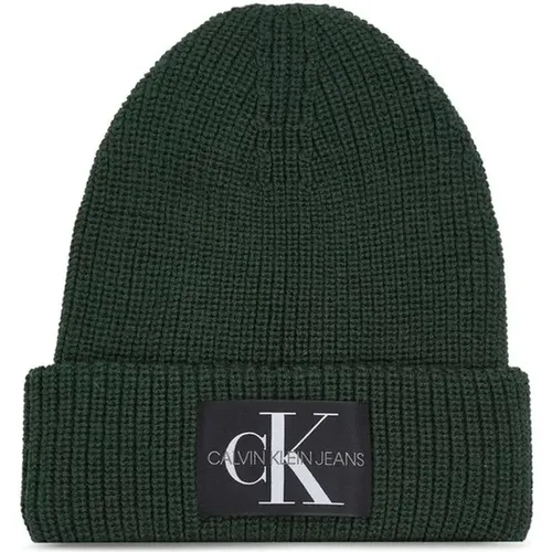 Beanies, male, , Size: ONE SIZE Cotton Beanie Hat Men's Autumn/Winter - Calvin Klein Jeans - Modalova