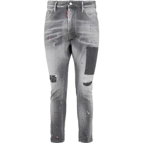 Light Grey Slim-fit Jeans , male, Sizes: XL - Dsquared2 - Modalova