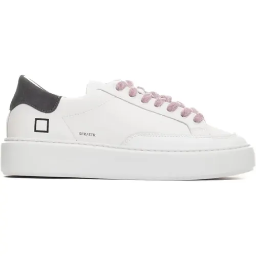 Leather Stripe Sneakers , female, Sizes: 6 UK, 3 UK, 7 UK, 5 UK, 4 UK, 8 UK - D.a.t.e. - Modalova