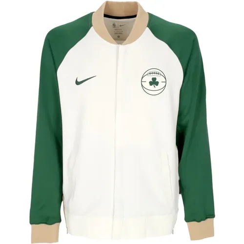 Bomber Jackets, male, , Size: XL Boston Celtics Sweatshirt Full-Zip Jacket - Nike - Modalova