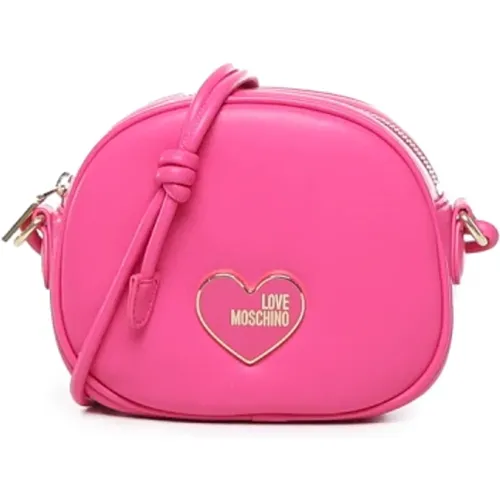 Enamelled Heart Crossbody Bag , female, Sizes: ONE SIZE - Love Moschino - Modalova
