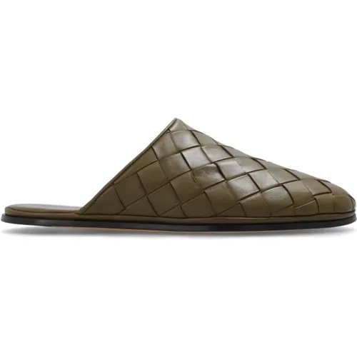 Mules, male, , Size: 8 1/2 US Sunday leather slides - Bottega Veneta - Modalova