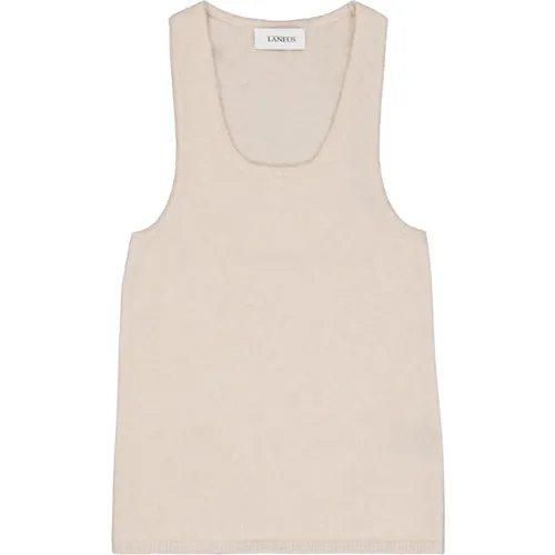 Woll Crew Neck Tank Top , Damen, Größe: XS - Laneus - Modalova