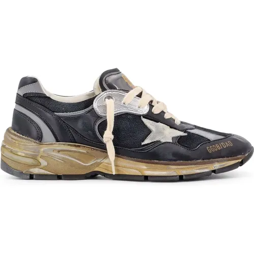 Mesh Leder Sneakers Iconic Star Gummi , Herren, Größe: 42 EU - Golden Goose - Modalova