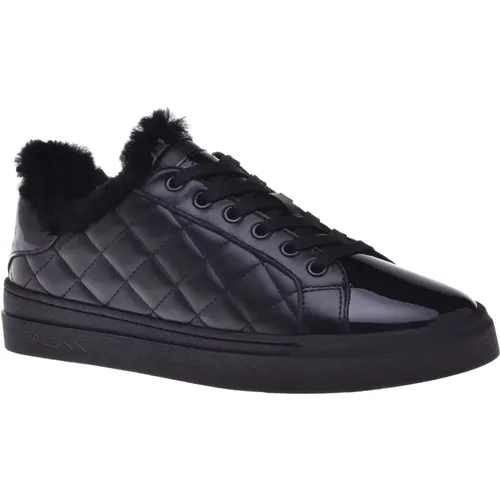 Trainers in quilted leather and patent leather , Damen, Größe: 37 1/2 EU - Baldinini - Modalova