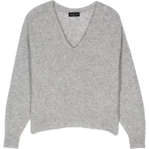 Cashmere Blend Grey Sweater Knit , female, Sizes: M - Roberto Collina - Modalova