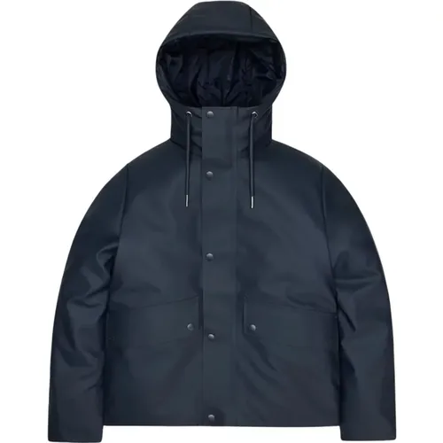 Rain Jackets, female, , Size: S Urban Short Parka with Hood - Rains - Modalova