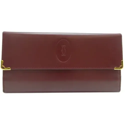 Pre-owned Wallets, female, , Size: ONE SIZE Pre-owned Leather wallets - Cartier Vintage - Modalova