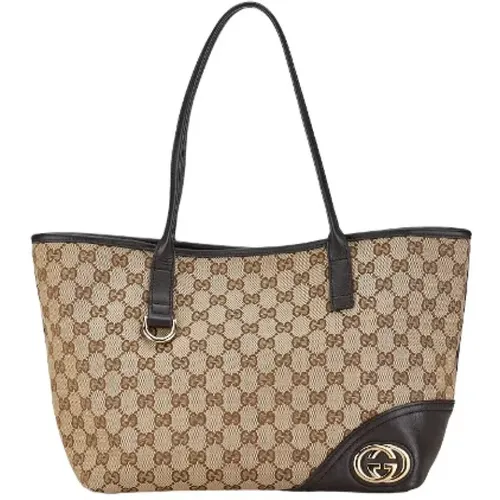 Pre-owned Tote Bags, female, , Size: ONE SIZE Pre-owned Canvas gucci-bags - Gucci Vintage - Modalova