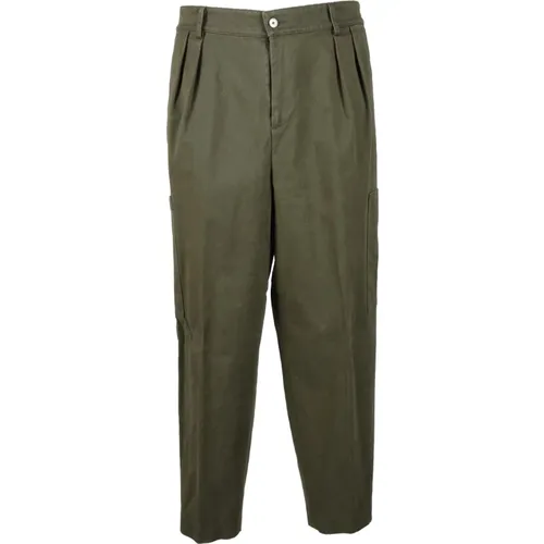 Chinos, male, , Size: M Cotton Elastane Pants - Daniele Alessandrini - Modalova