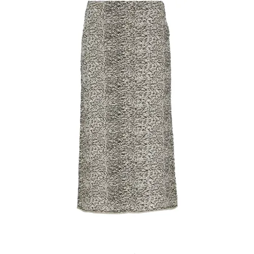 Golden Lurex Elastic Waist Skirt , female, Sizes: M - Fabiana Filippi - Modalova
