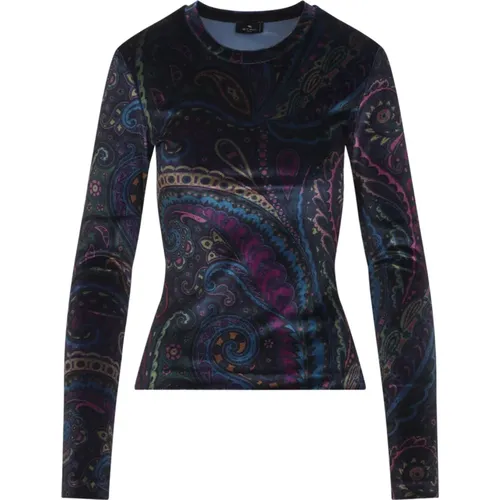 Long Sleeve Tops, female, , Size: XS Jersey Top - ETRO - Modalova