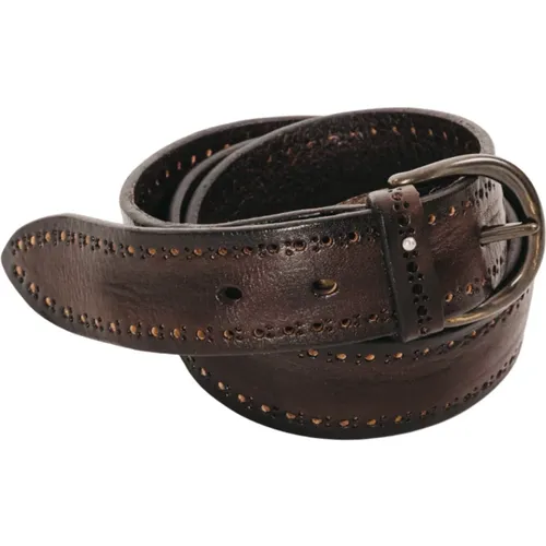 Belts, male, , Size: L Leather Belt Tj71Lapr06 - The Jack Leathers - Modalova