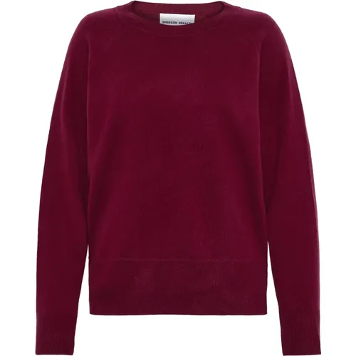 Bordeaux Cashmere Raglan Sweater - Emerson Renaldi - Modalova